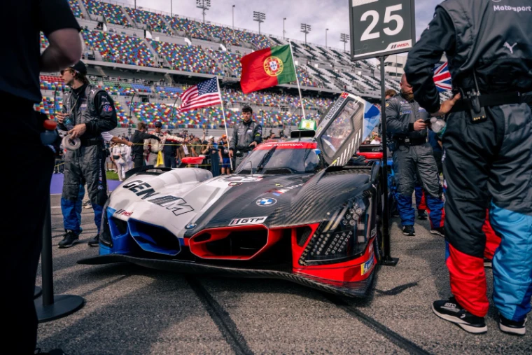 Cars on the grid before the start of the 24 Hours of Daytona at Daytona International Speedway, an engagement in the season calendar of The Mansa Court