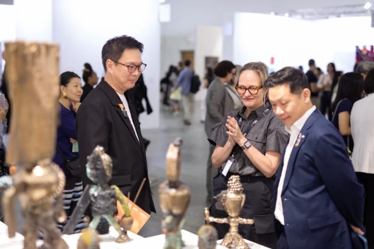 Collectors in conversation at the Art SG preview, Marina Bay Sands, Singapore, an engagement in the season calendar of The Mansa Court