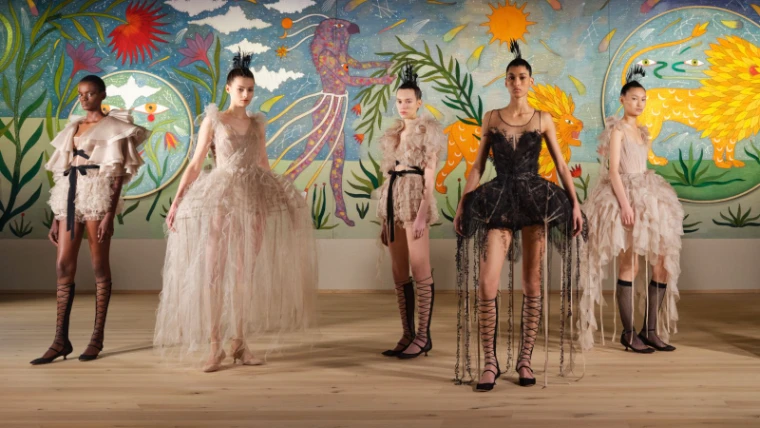 A couture presentation in tulle during Haute Couture Week in Paris, an engagement in the season calendar of The Mansa Court