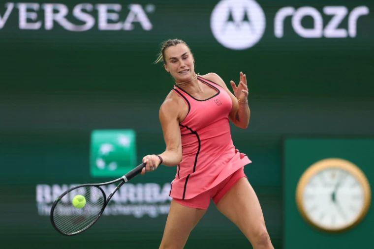 A forehand struck in the women’s singles draw at Indian Wells, the March tournament in the California desert in the season calendar of The Mansa Court