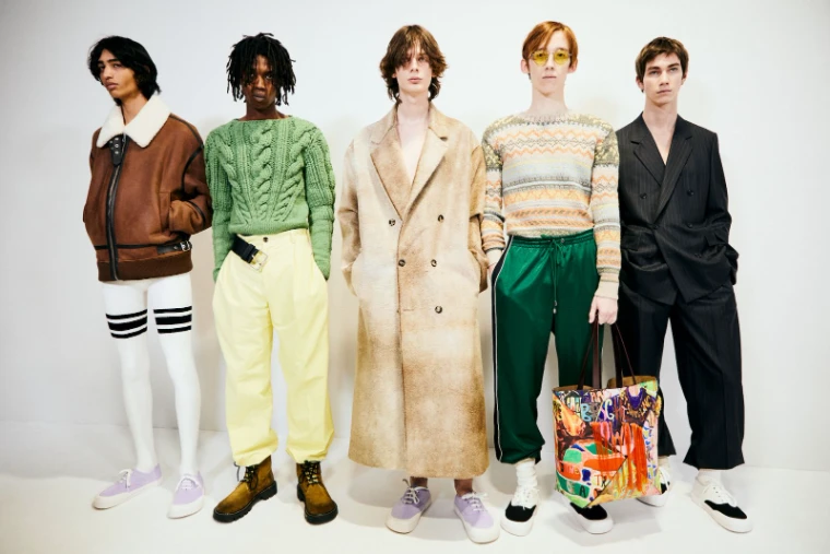 Backstage before a show at Paris Fashion Week Menswear, an engagement in the season calendar of The Mansa Court