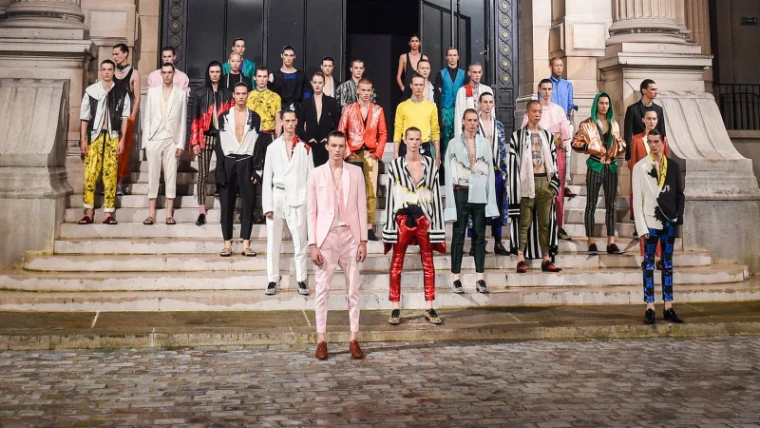 The finale of a show at Paris Fashion Week Menswear, an engagement in the season calendar of The Mansa Court