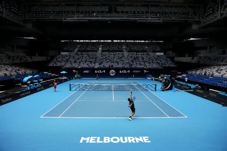 Melbourne Park beside the Yarra during the Australian Open fortnight, an engagement in the season calendar of The Mansa Court