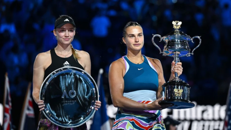 The trophy ceremony on centre court at the Australian Open, Melbourne Park, an engagement in the season calendar of The Mansa Court