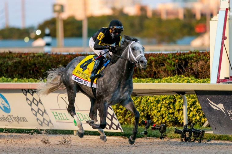 The field breaking from the gate in the Pegasus World Cup Invitational at Gulfstream Park, an engagement in the season calendar of The Mansa Court