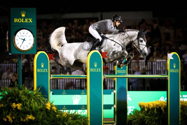 A grand prix round in the international arena at the Winter Equestrian Festival in Wellington, Florida, an engagement in the season calendar of The Mansa Court